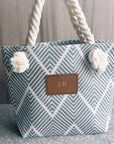 Mini Grey Print Bag Personalised