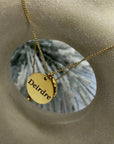 Double Disc Necklace Gold ( Personalised )