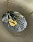 Heart Necklace Gold ( Personalised )