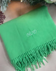 Long Personalised Scarf Lime Green