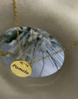 Disc Necklace Gold ( Personalised )