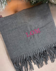 Long Personalised Scarf Grey