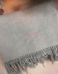 Long Personalised Scarf Light Grey