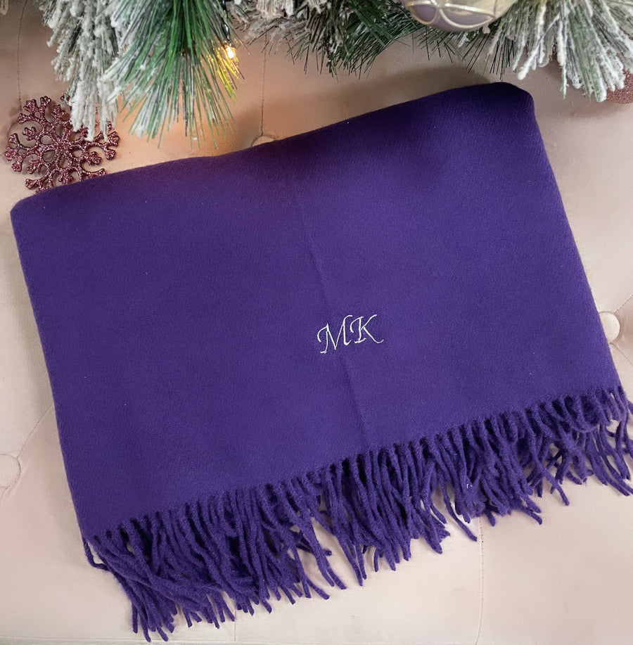 Long Personalised Scarf Purple