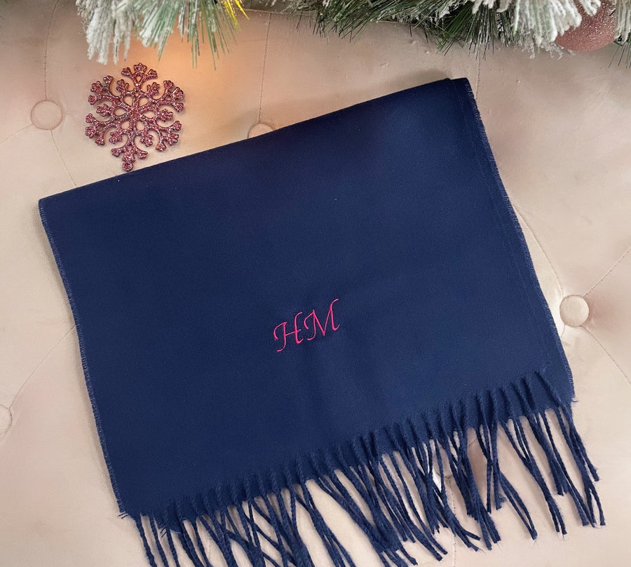 SHORT Personalised Scarf Navy