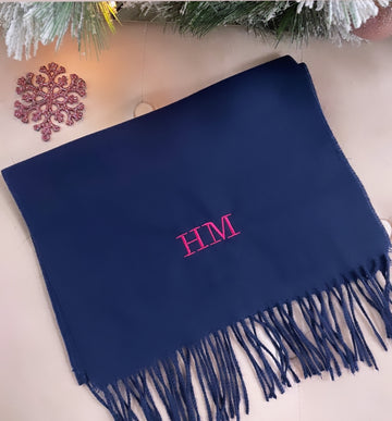 SHORT Personalised Scarf Navy