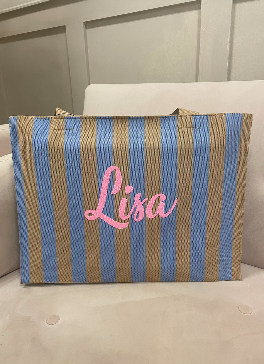 Large Elsie Bag Blue/Taupe