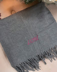 Long Personalised Scarf Grey