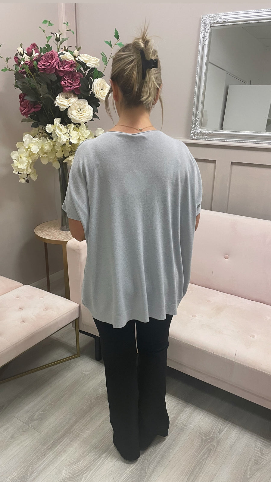 Sara Top Grey