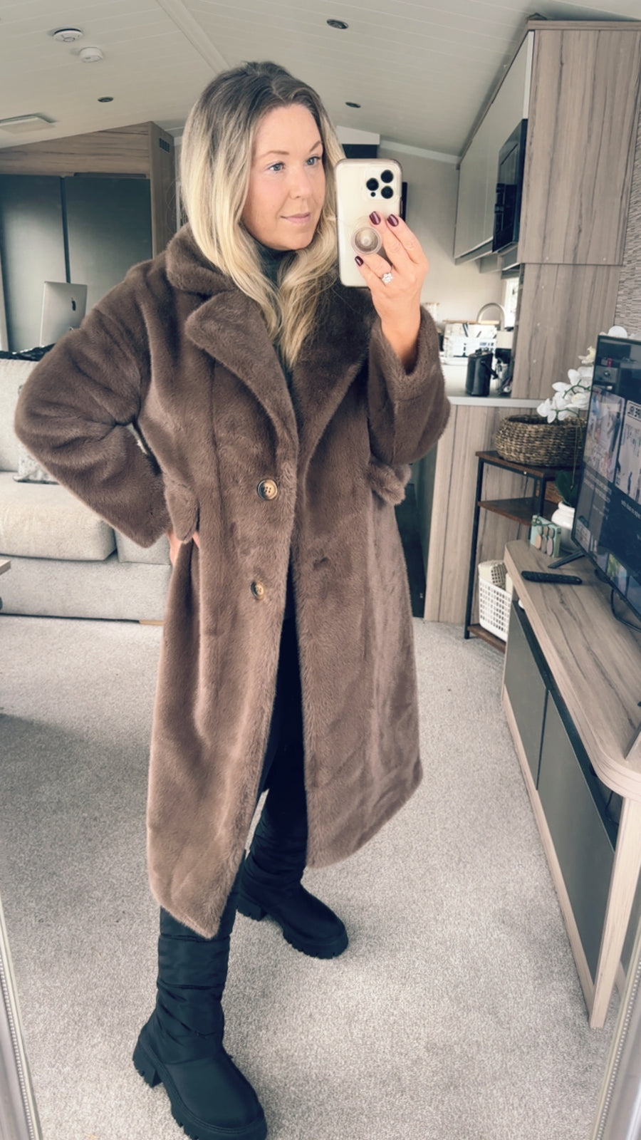 Jackie Faux Fur Coat