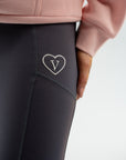 87 Short Active Walking Leggings Slate Grey