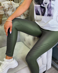 Harley Biker Leggings Olive