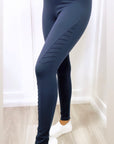 Spandex Jenna Biker Leggings Navy