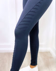 Spandex Jenna Biker Leggings Navy